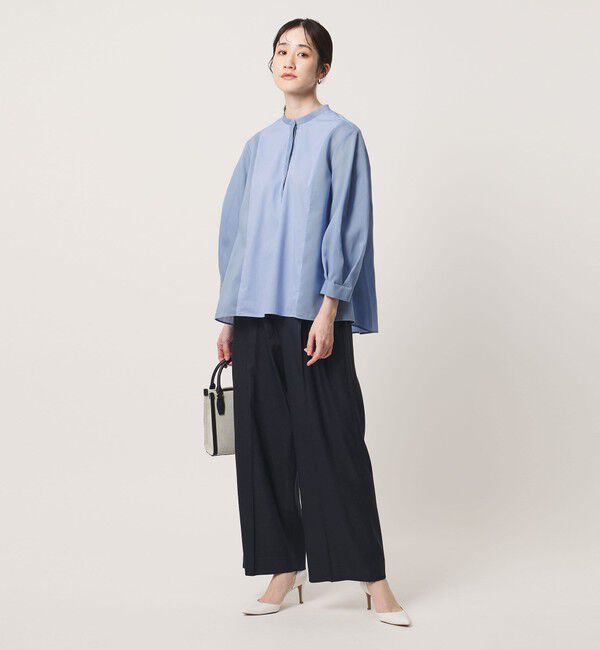 UNITED ARROWS「シアー コンビ フレア シャツ」|シャツ・ブラウス|