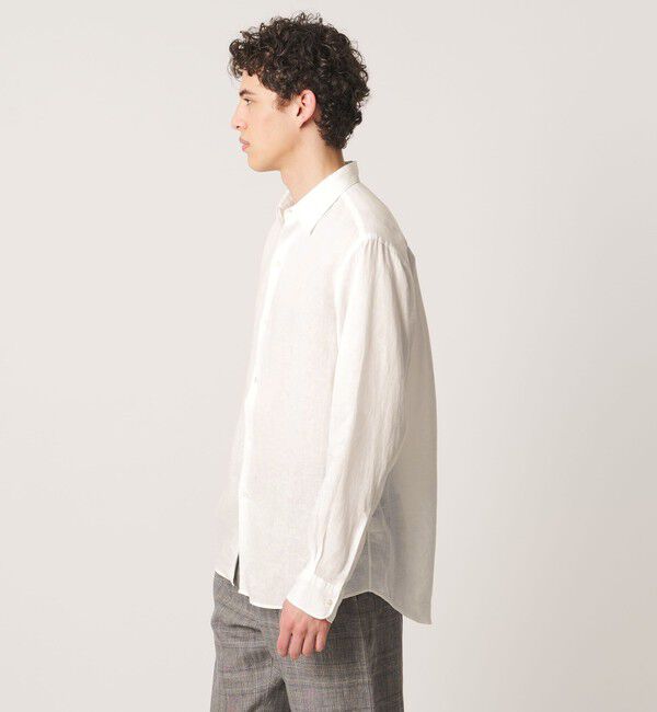 UNITED ARROWS「＜SOVEREIGN＞リネン ソリッド シャツ」|シャツ・ブラウス|WHITE