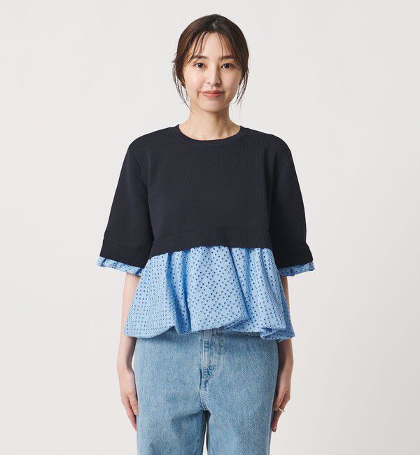 UNITED ARROWS「カットワーク バルーン シルエット ニット ‐ウォッシャブル‐」|ニット・セーター|