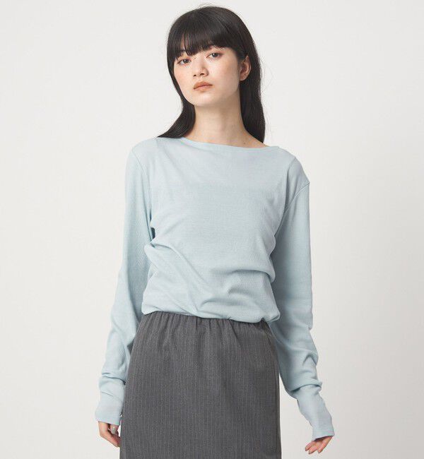 EMMEL REFINES「＜EMMEL REFINES＞EM テレコ ボートネック プルオーバー」|Tシャツ・カットソー|