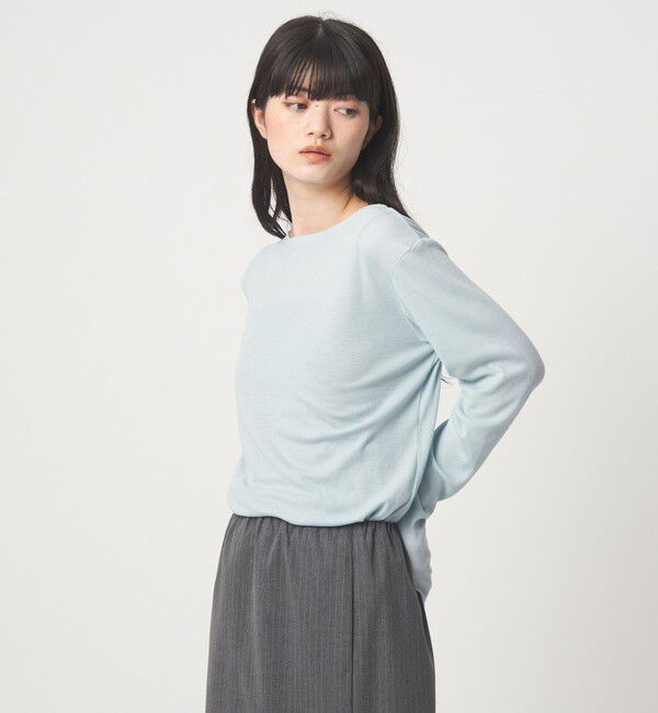 EMMEL REFINES「＜EMMEL REFINES＞EM テレコ ボートネック プルオーバー」|Tシャツ・カットソー|