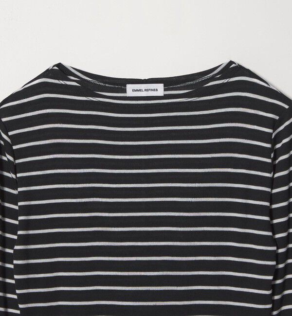 EMMEL REFINES「＜EMMEL REFINES＞EM テレコ ボートネック プルオーバー」|Tシャツ・カットソー|