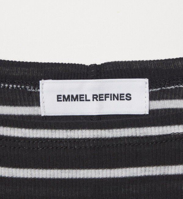 EMMEL REFINES「＜EMMEL REFINES＞EM テレコ ボートネック プルオーバー」|Tシャツ・カットソー|