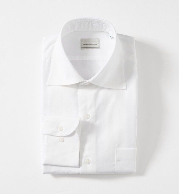 UNITED ARROWS green label relaxing「コットン ヘリンボーン ワイドカラー ドレスシャツ -形態安定-」|シャツ・ブラウス|
