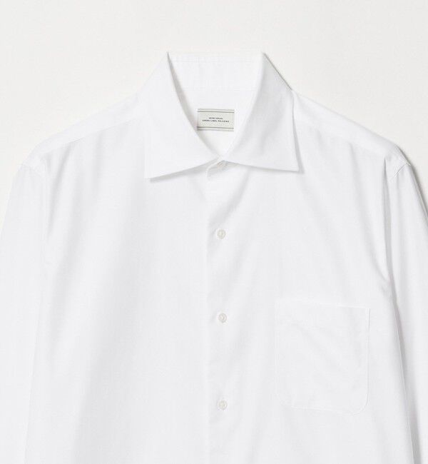UNITED ARROWS green label relaxing「コットン ヘリンボーン ワイドカラー ドレスシャツ -形態安定-」|シャツ・ブラウス|