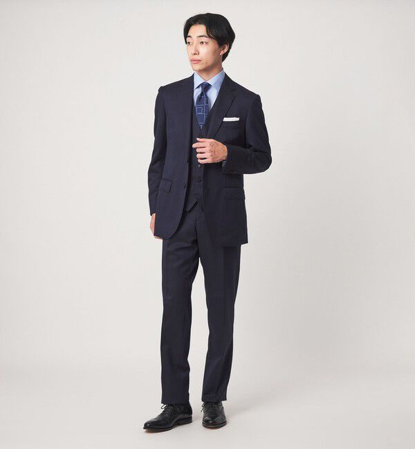 UNITED ARROWS green label relaxing「コットン ヘリンボーン ワイドカラー ドレスシャツ -形態安定-」|シャツ・ブラウス|