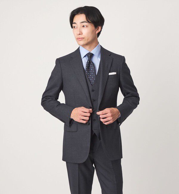 UNITED ARROWS green label relaxing「コットン ヘリンボーン ワイドカラー ドレスシャツ -形態安定-」|シャツ・ブラウス|