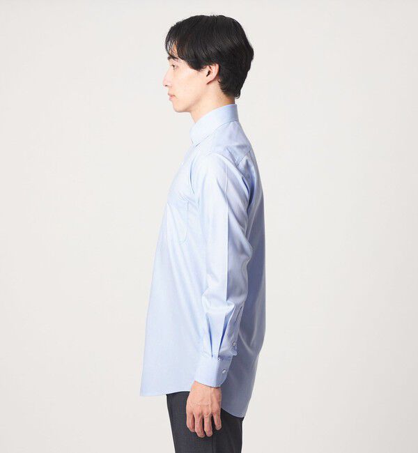 UNITED ARROWS green label relaxing「コットン ヘリンボーン ワイドカラー ドレスシャツ -形態安定-」|シャツ・ブラウス|