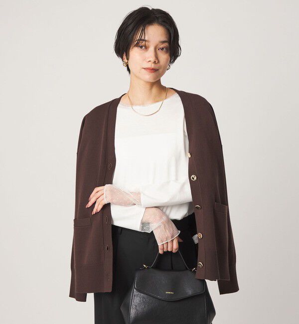 UNITED ARROWS green label relaxing「ドット ソデ チュール プルオーバー カットソー」|Tシャツ・カットソー|OFF WHITE