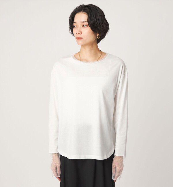 UNITED ARROWS green label relaxing「ドット ソデ チュール プルオーバー カットソー」|Tシャツ・カットソー|