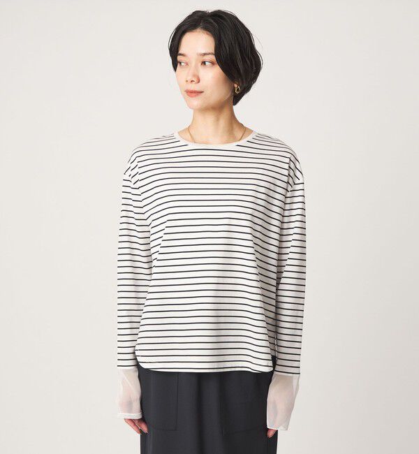 UNITED ARROWS green label relaxing「ソデ チュール プルオーバー カットソー」|Tシャツ・カットソー|