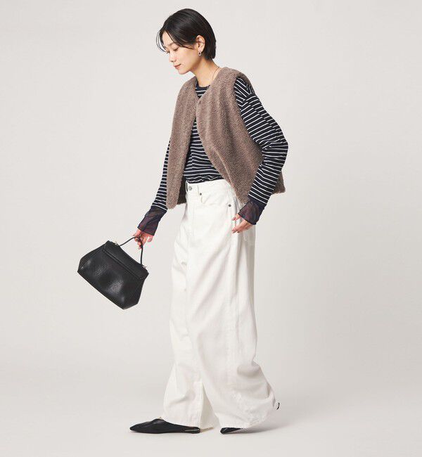 UNITED ARROWS green label relaxing「ソデ チュール プルオーバー カットソー」|Tシャツ・カットソー|