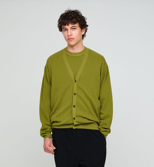 UNITED ARROWS green label relaxing「コットン カシミヤ ミラノリブ Vネック カーディガン -ハンドウォッシャブル-」|カーディガン|