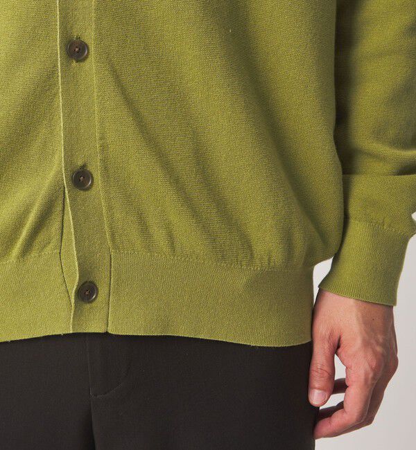 UNITED ARROWS green label relaxing「コットン カシミヤ ミラノリブ Vネック カーディガン -ハンドウォッシャブル-」|カーディガン|