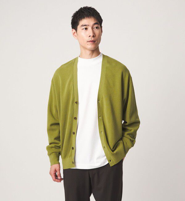 UNITED ARROWS green label relaxing「コットン カシミヤ ミラノリブ Vネック カーディガン -ハンドウォッシャブル-」|カーディガン|