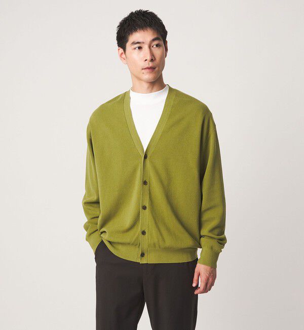 UNITED ARROWS green label relaxing「コットン カシミヤ ミラノリブ Vネック カーディガン -ハンドウォッシャブル-」|カーディガン|