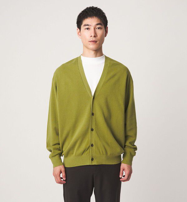 UNITED ARROWS green label relaxing「コットン カシミヤ ミラノリブ Vネック カーディガン -ハンドウォッシャブル-」|カーディガン|