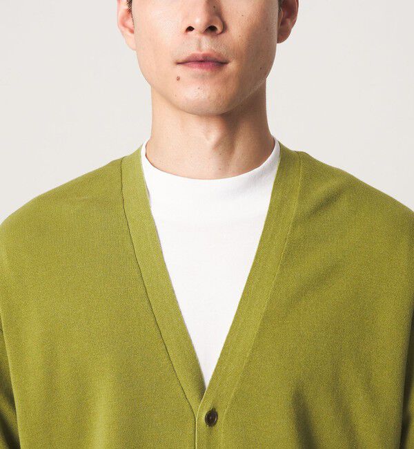 UNITED ARROWS green label relaxing「コットン カシミヤ ミラノリブ Vネック カーディガン -ハンドウォッシャブル-」|カーディガン|