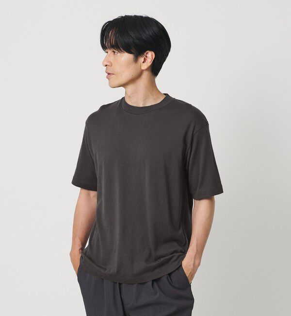 BEAUTY&YOUTH UNITED ARROWS「コットン カシミヤ クルーネック Tシャツ ウォッシャブル」|Tシャツ・カットソー|