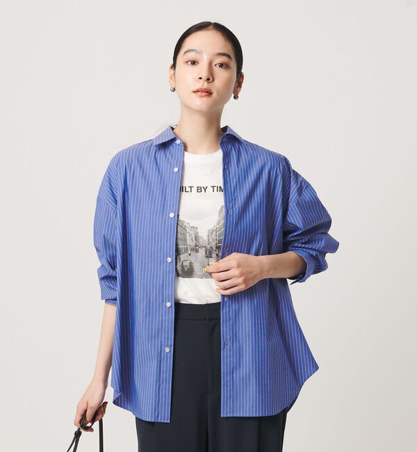 BEAUTY&YOUTH UNITED ARROWS「【WEB限定】ストライプ レギュラーカラー シャツ」|シャツ・ブラウス|COBALT