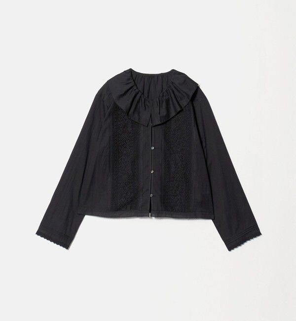 BEAUTY&YOUTH UNITED ARROWS「エンブロイダリー フリルカラー シャツ」|シャツ・ブラウス|