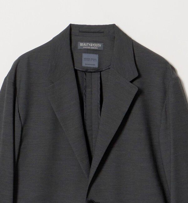 BEAUTY&YOUTH UNITED ARROWS「MIXED-WOOL 2B コンフォート ジャケット タテヨコストレッチ ウォッシャブル セットアップ対応」|テーラードジャケット|