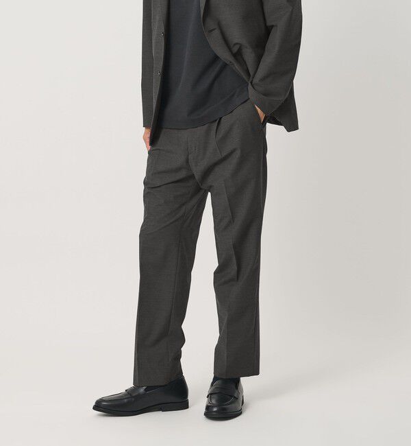 BEAUTY&YOUTH UNITED ARROWS「MIXED-WOOL イージー スラックス NO.5 タテヨコストレッチ ウォッシャブル セットアップ対応」|チノ|