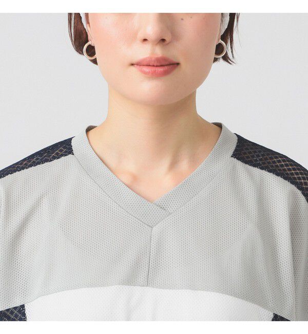 Ray BEAMS 「メッシュ キリカエ ビッグ Tシャツ」|Tシャツ・カットソー|