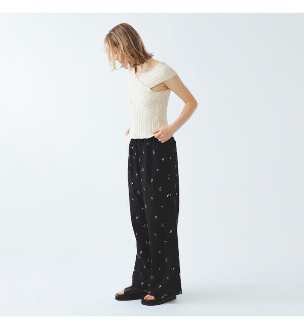 Ray BEAMS 「フラワー プリント イージー パンツ」|チノ|