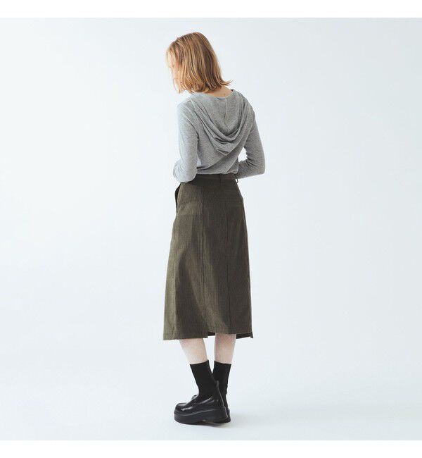Ray BEAMS 「コーデュロイ アシンメトリー ジップ スカート」|スカート|
