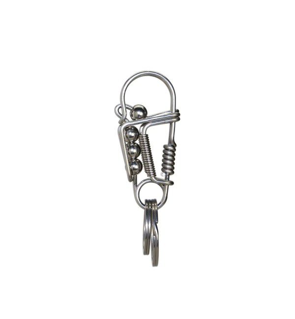 bPr BEAMS「DETAIL INC. / Metal Wire Carabiner」|キーケース|SILVER