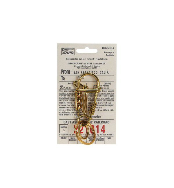 bPr BEAMS「DETAIL INC. / Metal Wire Carabiner」|キーケース|