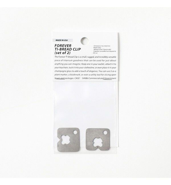 bPr BEAMS「DETAIL INC. / Forever Ti-Bread Clip 2個セット」|キーケース|