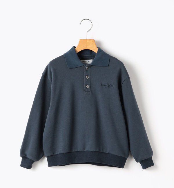 SHIPS KIDS「【SHIPS KIDS別注】ARCH＆LINE:100～130cm / コットン ポロ スウェット」|スウェット・ジャージ|