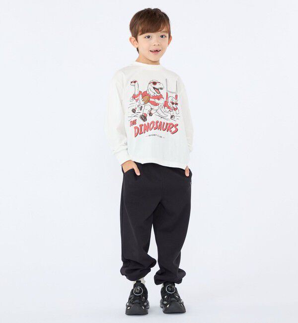 SHIPS KIDS「【SHIPS KIDS別注】ARCH＆LINE:100～130cm / ダイナソー  ロングスリーブ Tシャツ」|Tシャツ・カットソー|