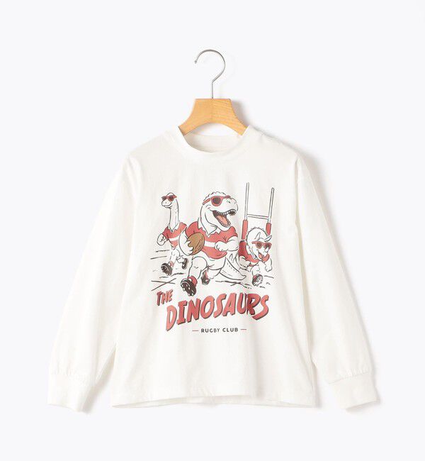 SHIPS KIDS「【SHIPS KIDS別注】ARCH＆LINE:100～130cm / ダイナソー  ロングスリーブ Tシャツ」|Tシャツ・カットソー|