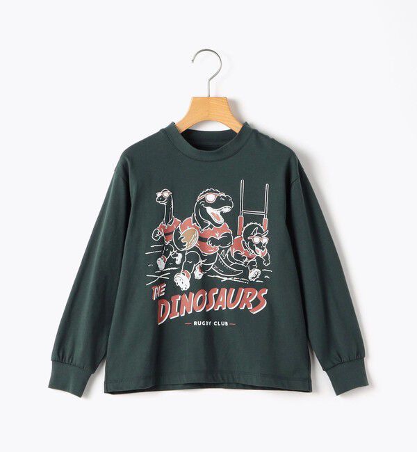 SHIPS KIDS「【SHIPS KIDS別注】ARCH＆LINE:100～130cm / ダイナソー  ロングスリーブ Tシャツ」|Tシャツ・カットソー|