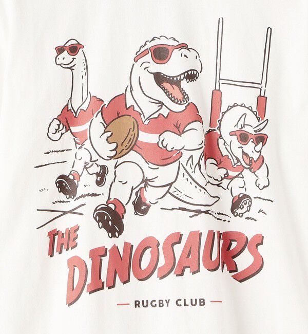 SHIPS KIDS「【SHIPS KIDS別注】ARCH＆LINE:80～90cm / ダイナソー  ロングスリーブ Tシャツ」|Tシャツ・カットソー|