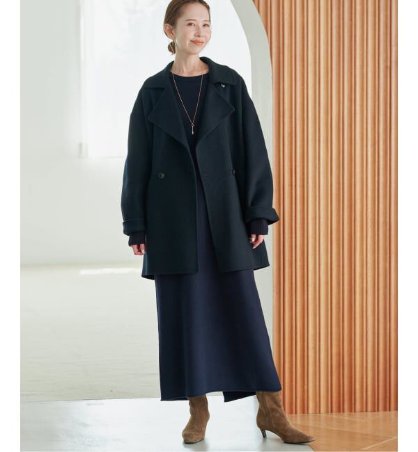 SLOBE IENA「《シリーズあり/予約》ウォッシャブルスムースニットワンピース」|ワンピース|