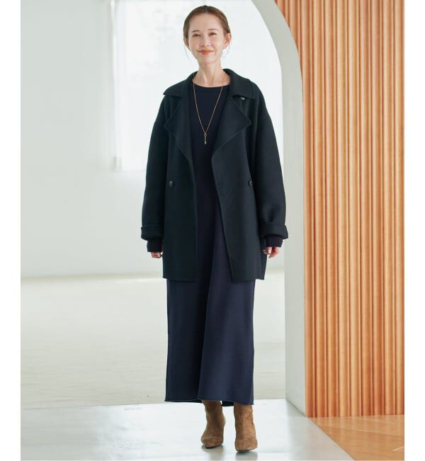 SLOBE IENA「《シリーズあり/予約》ウォッシャブルスムースニットワンピース」|ワンピース|