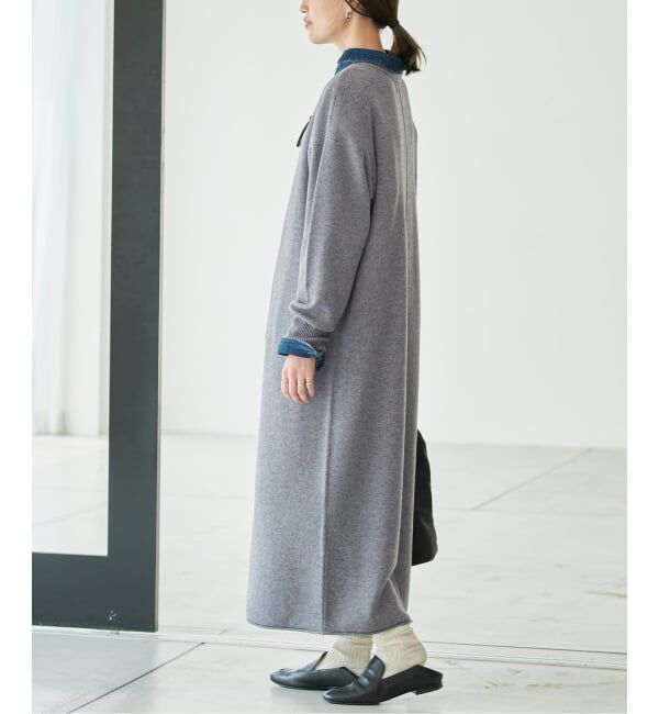 SLOBE IENA「《シリーズあり/予約》ウォッシャブルスムースニットワンピース」|ワンピース|