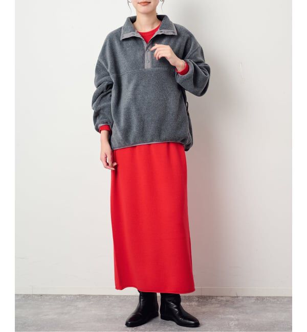 SLOBE IENA「《シリーズあり/予約》ウォッシャブルスムースニットワンピース」|ワンピース|レッド