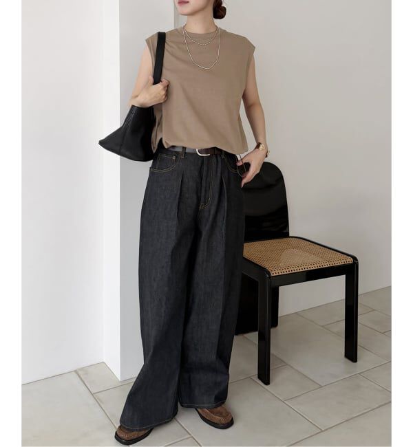 JOURNAL STANDARD「《追加》シャーリングノースリーブＴシャツ」|Tシャツ・カットソー|