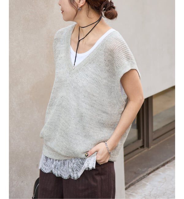 JOURNAL STANDARD「【osedit】WASHABLELINEN Vベスト」|ベスト・ジレ|