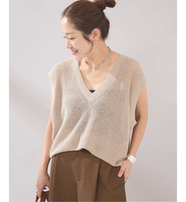 JOURNAL STANDARD「【osedit】WASHABLELINEN Vベスト」|ベスト・ジレ|