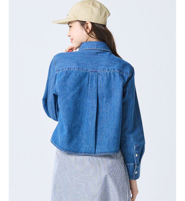 LACOSTE「デニムクロップドシャツ」|シャツ・ブラウス|