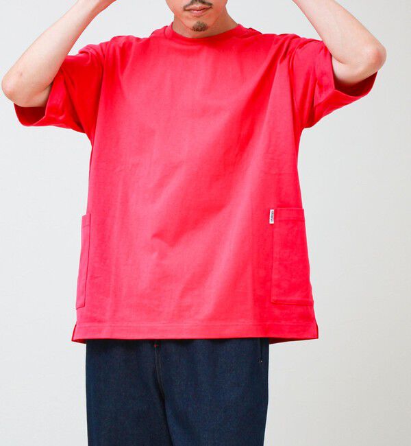GLOSTER「バックステッチ サイドポケット クルーネックTシャツ」|Tシャツ・カットソー|