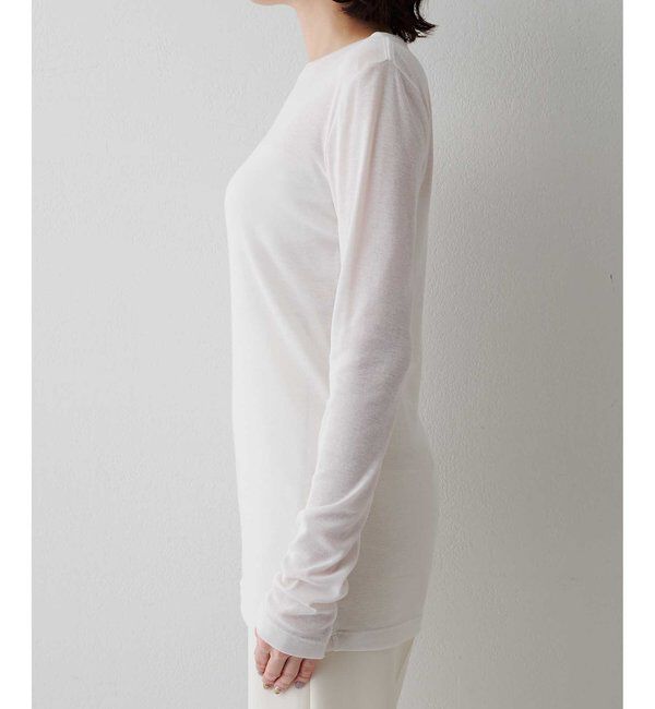 「《インナー使いにもおすすめ》コットン強撚フライスプルオーバー」|Tシャツ・カットソー|