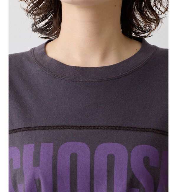  「【KATHARINE HAMNETT】スローガンフットボールTシャツ」|Tシャツ・カットソー|