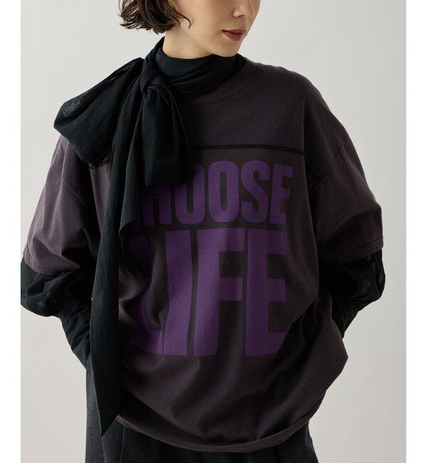  「【KATHARINE HAMNETT】スローガンフットボールTシャツ」|Tシャツ・カットソー|